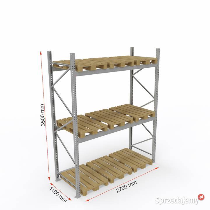 Regał paletowy wolnostojący H350 G110 L270 Warka