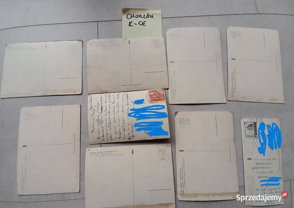 Stare pocztówki kartki pocztowe Chorzów Zoo śląskie Dąbrowa Górnicza