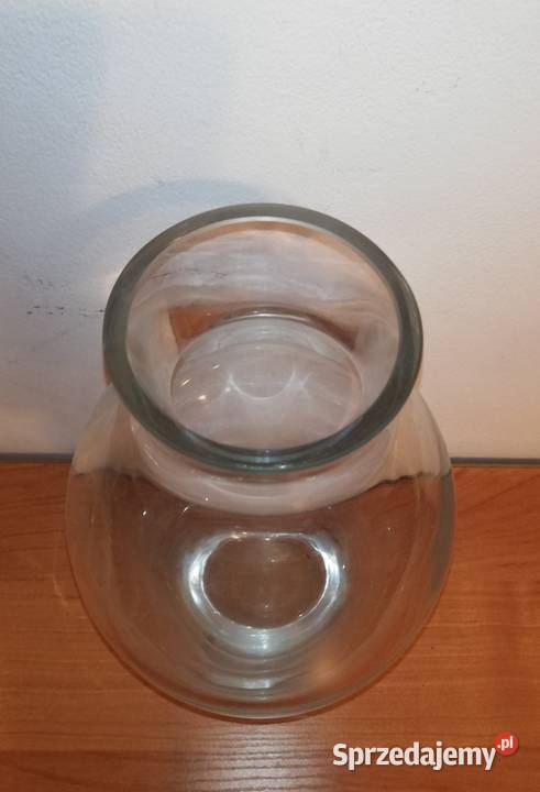 Szklany wazon grube szkło mazowieckie Warszawa