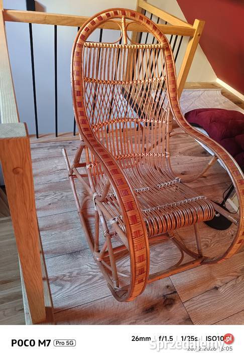 Fotel bujany wiklinowy duży sprzedam