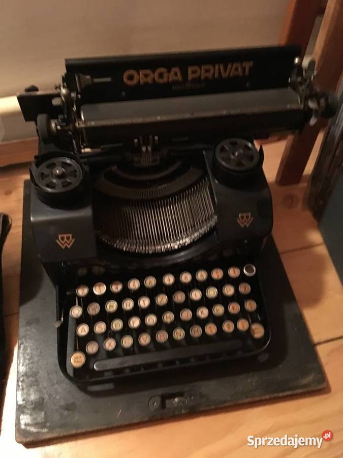 Zabytkowa maszyna do pisania ORGA PRIVAT Poznań