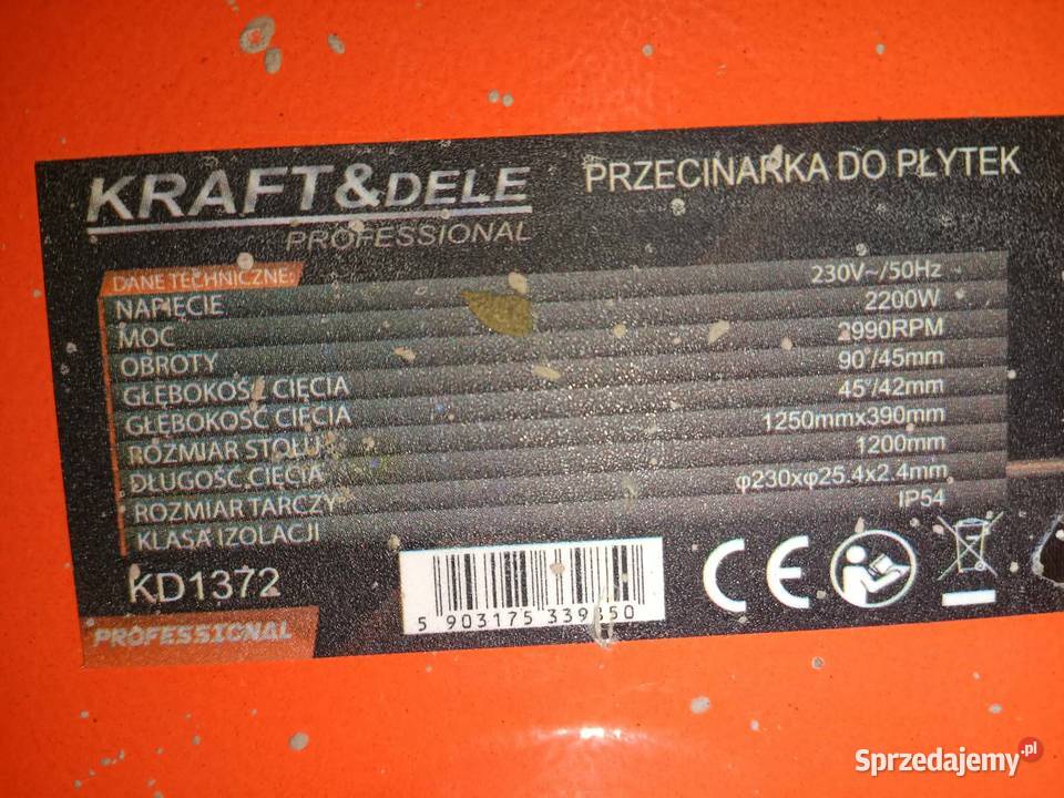 Przecinarka do glazury na mokro 120 Kraftdele dolnośląskie Grębocice