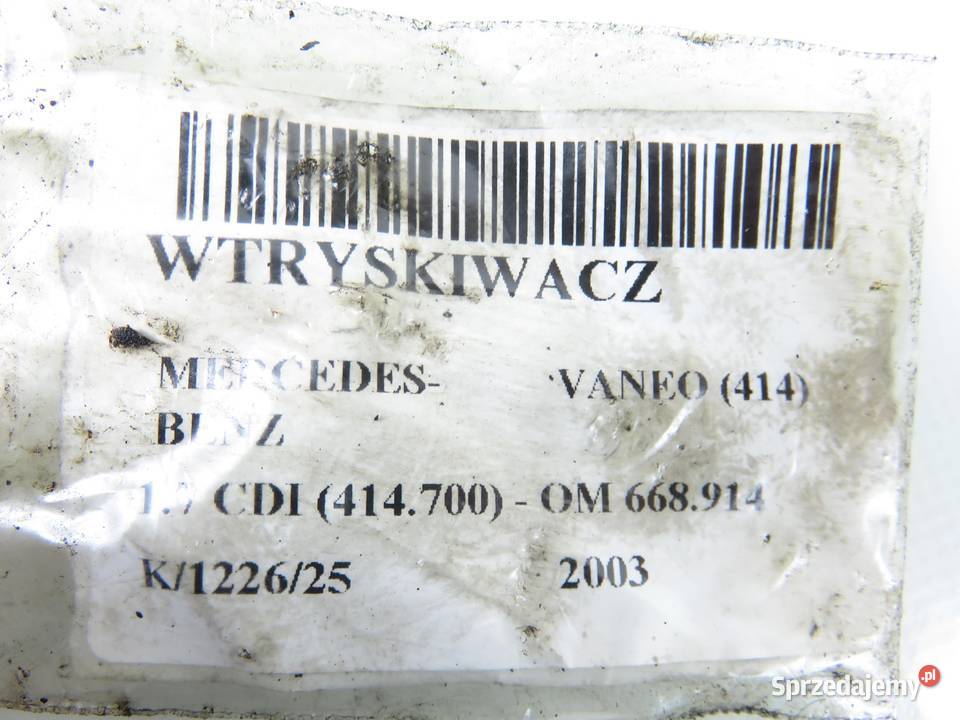 WTRYSKIWACZ MERCEDESBENZ VANEO 414 17 CDI