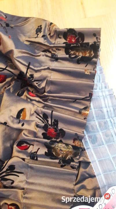 Tafta jasny brąz połysk zasłona 70x240 zamszowe