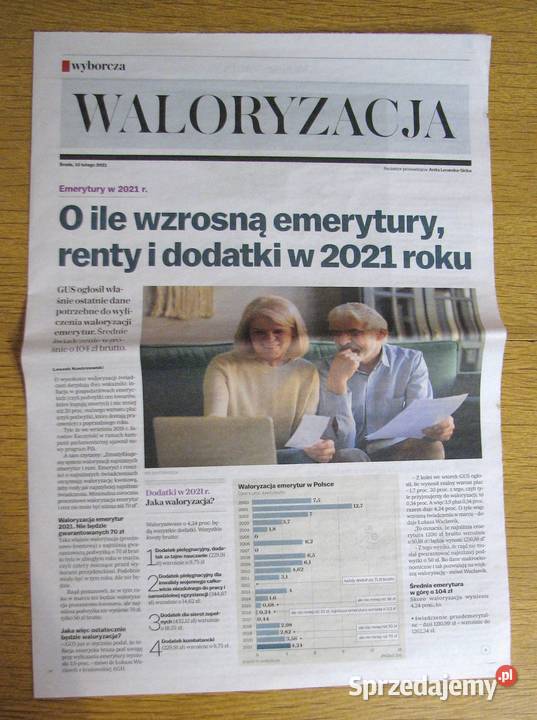 Waloryzacja Gazeta Wyborcza sprzedam