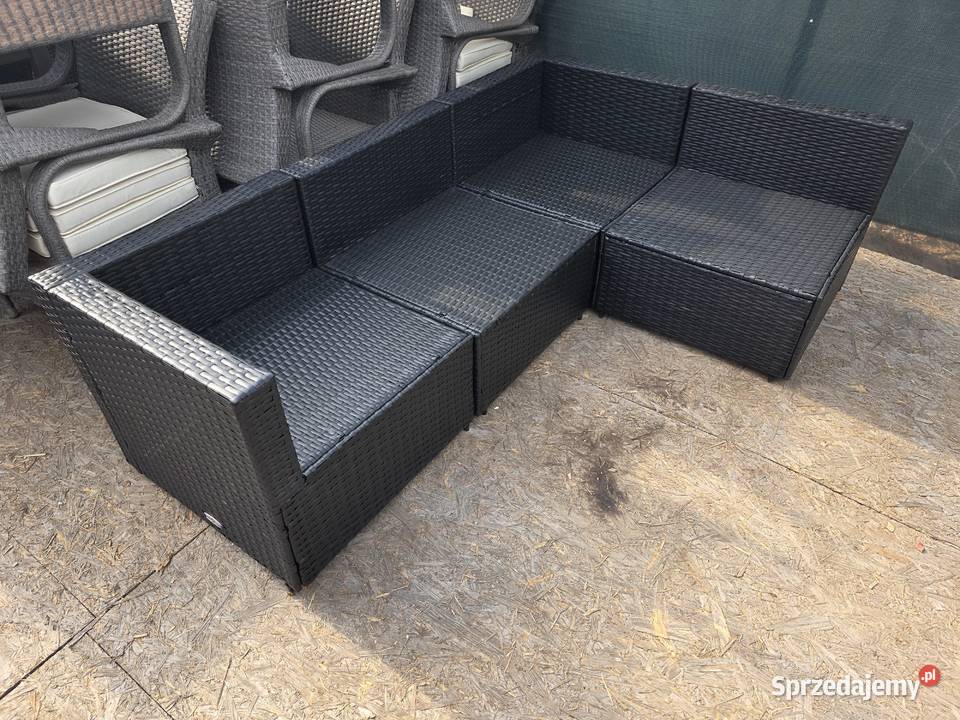 Narożnik do ogrodu vida black meble ogrodowe Ławy i ławki Wschowa