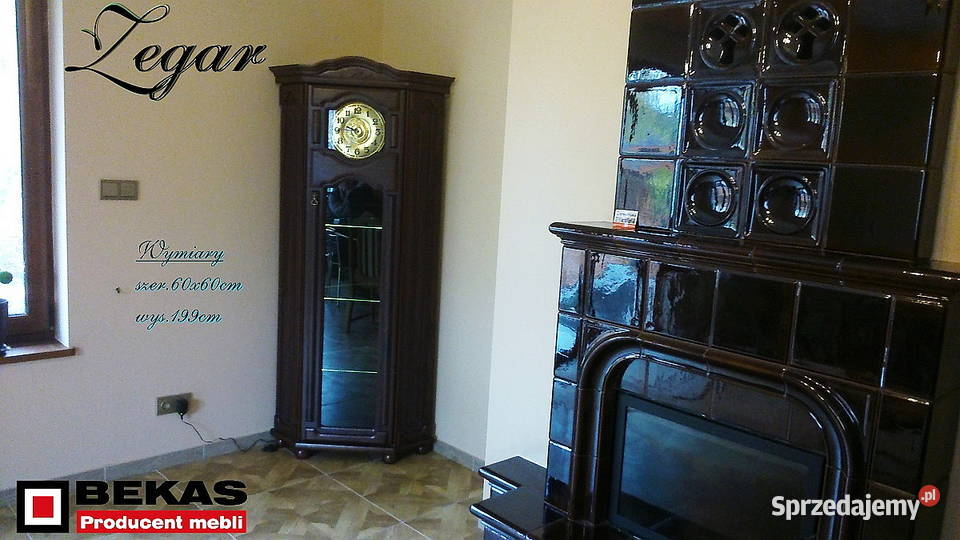 Stylowy Zegar Narożny Lakierowany Dąb 60 Bekas 199cm Koronowo