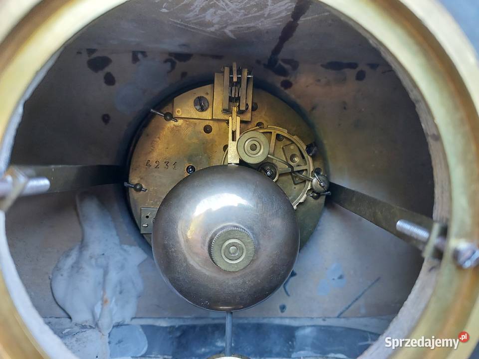 Stary zegar kominkowy Vincenti Cie kandelabry pomorskie Tczew