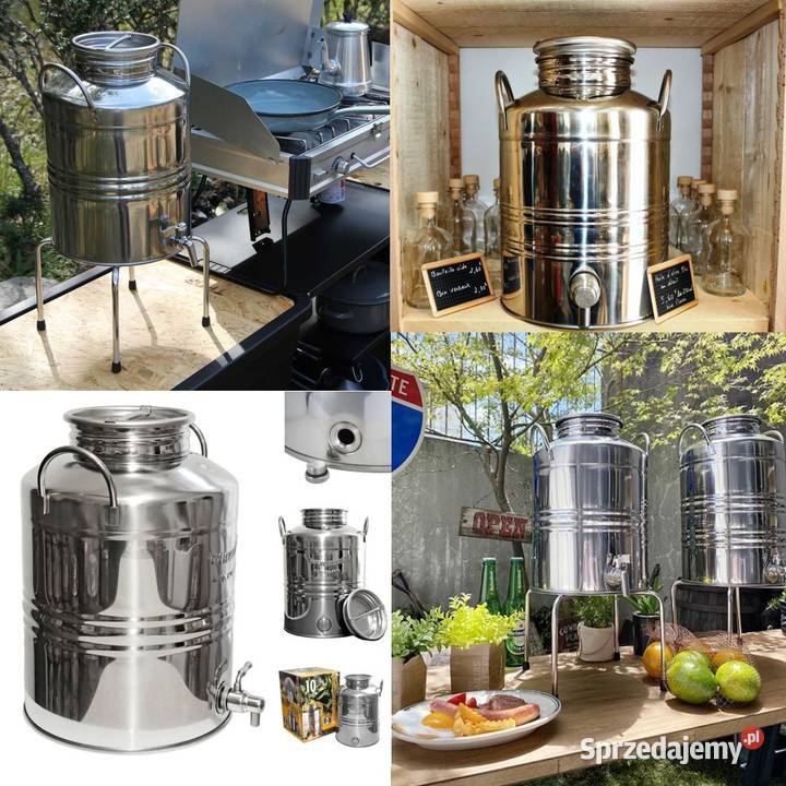 Beczułka stal nierdzewna inox antałek bańka 10L Pojemniki na żywność Siemianowice Śląskie sprzedam