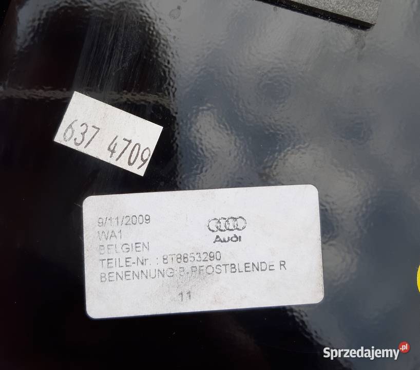 AUDI A5 SPORTBACK OSŁONA SŁUPKA PRAWA 8T8853290