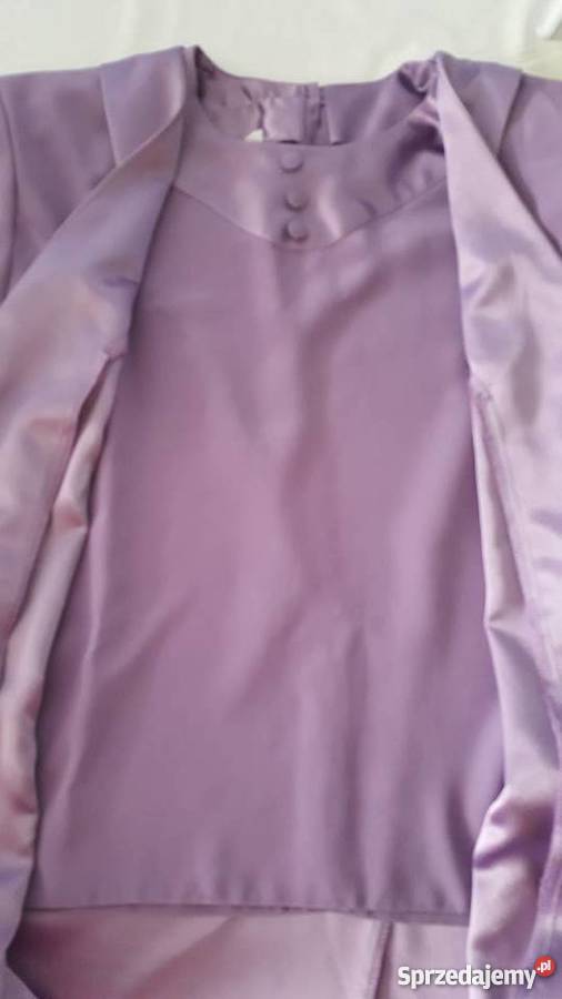KOMPLE bluzka wdzianko narzutka blezer duży fioletowy Złotniki