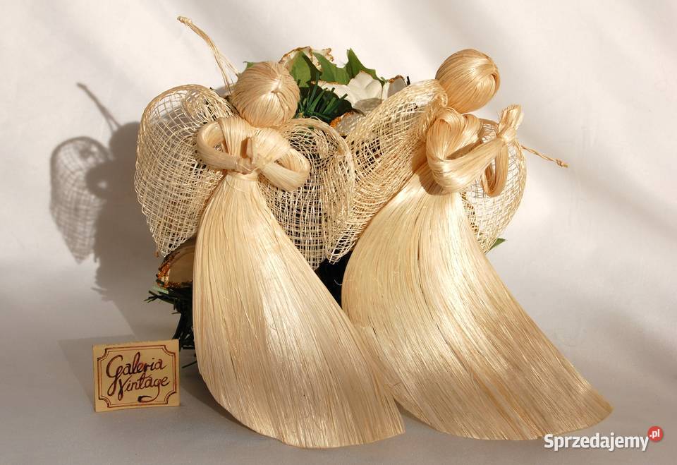 Anioł anioły z włókna abaca sznurka naturalne Lublin