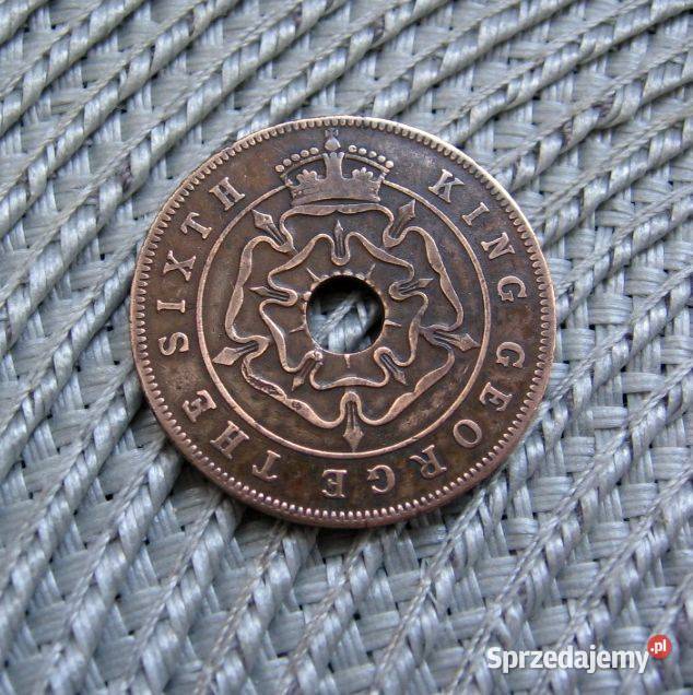 Rodezja Południowa 1 Pens 1950r Jerzy VI Kalisz