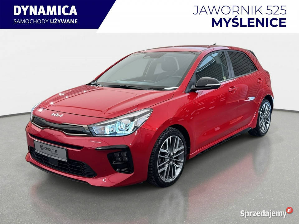 Kia Rio VAT 23 GTline 10TGDI 100 DCT 2023 r czerwony Myślenice