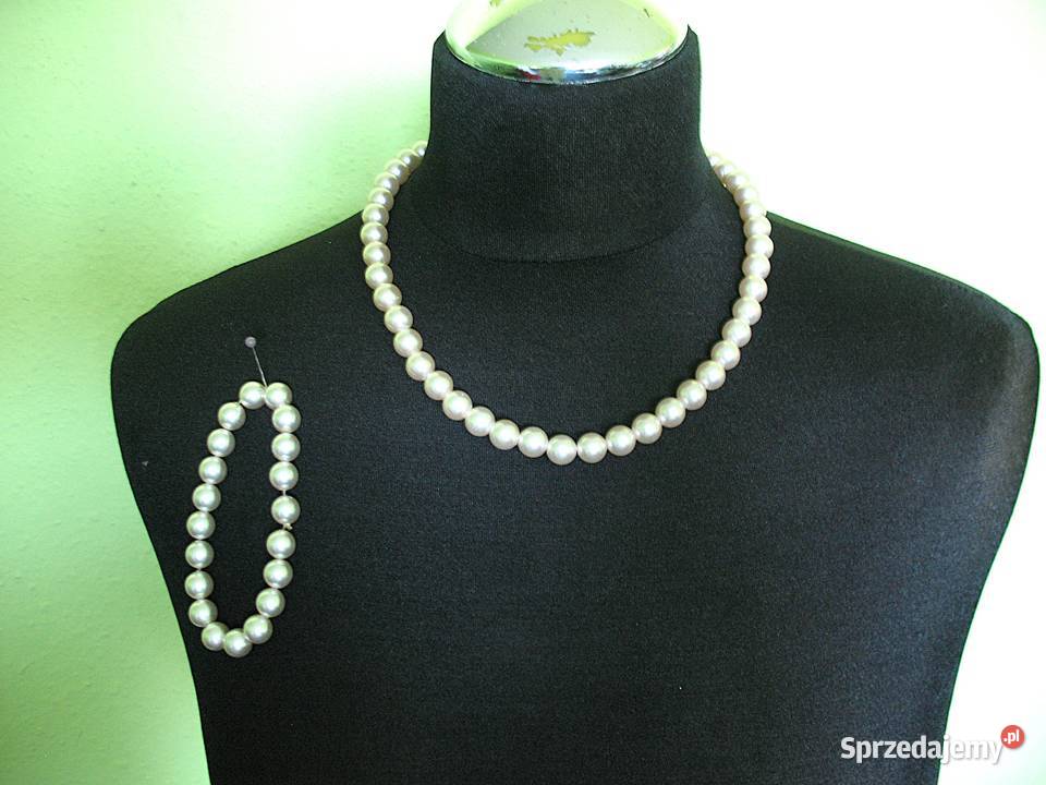 Perły krótki naszyjnik z kremowych pereł i mazowieckie Siedlce