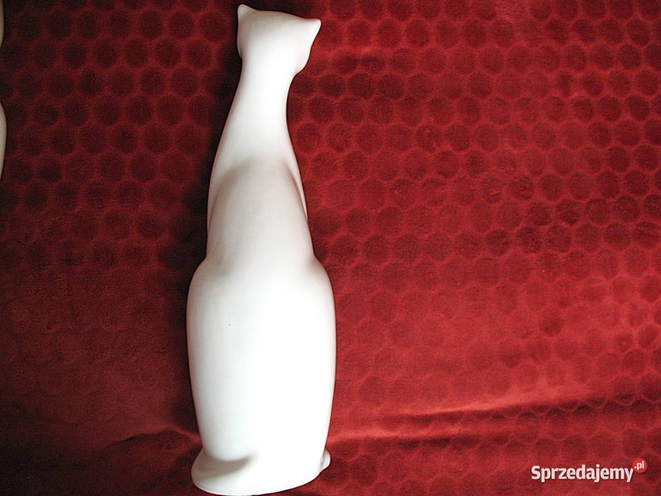 Kot duża figurka porcelana 48 i 41 Siedlce