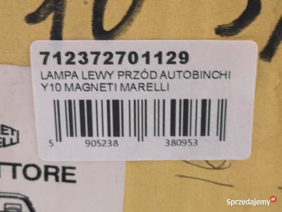LAMPA LEWY PRZÓD LANCIA Y10 19921995 NOWA Lampy przeciwmgielne