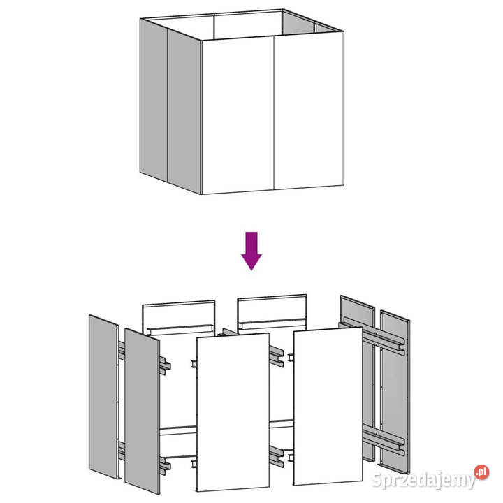 Donica 80x80x80 stal kortenowska WM824537 Warszawa