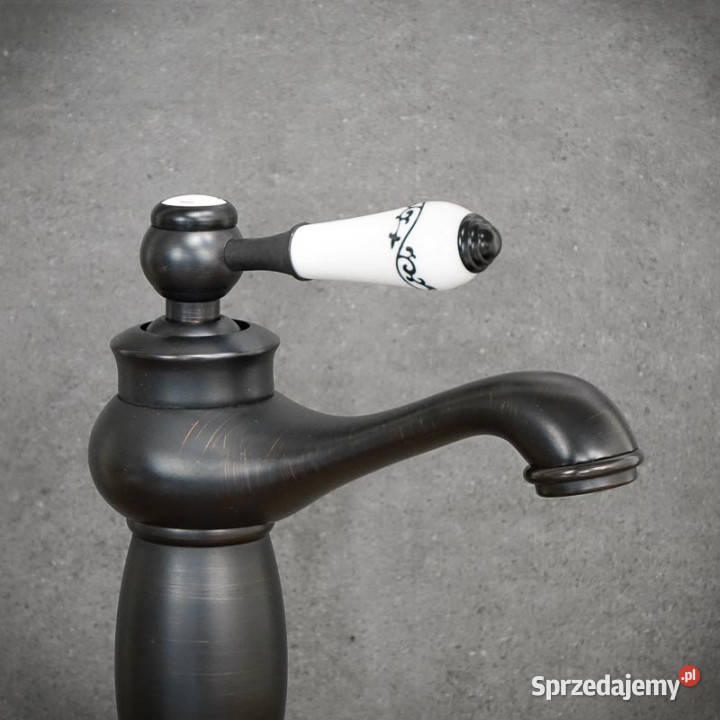 Bateria umywalkowa stojąca czarna LUTON Dom i Ogród Chmielnik