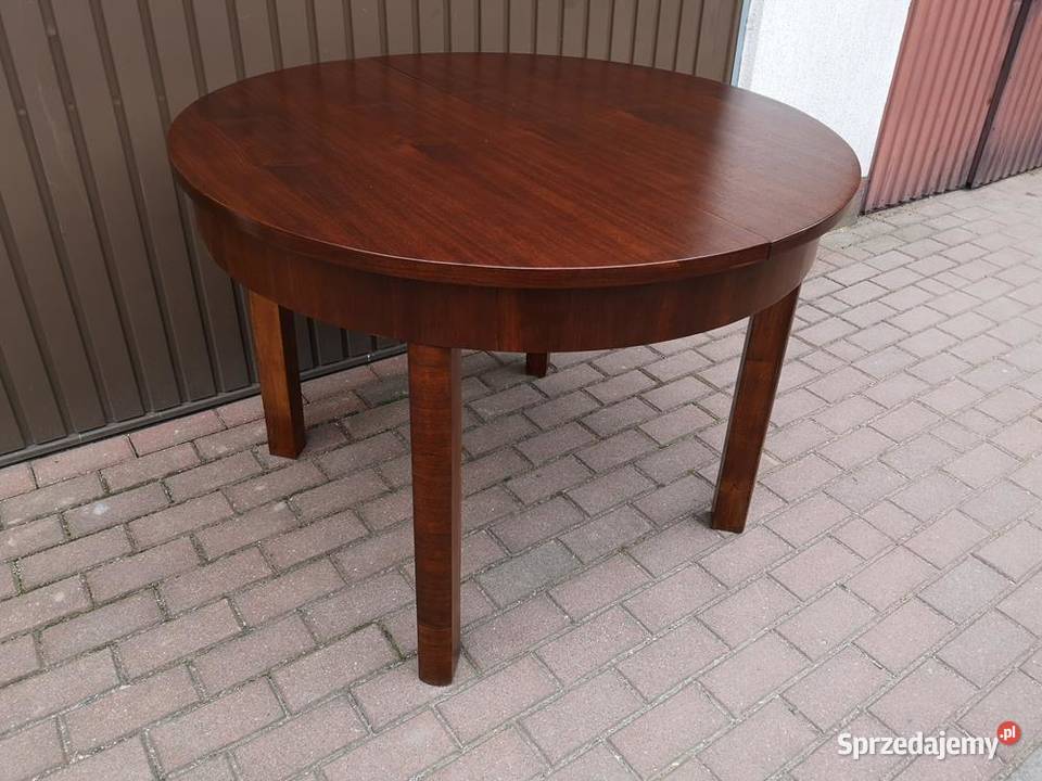Stół ArtDeco Okrągły Orzech 110 Zgrabny Antyk Meble Swarzędz sprzedam