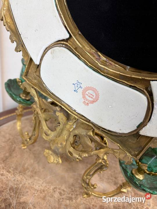 Lustro Porcelana Brąz Sygnowane Porcelanowa Rama małopolskie Kraków sprzedam