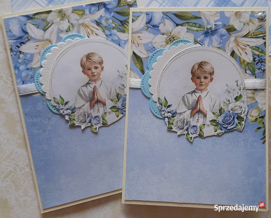 Zaproszenia personalizowane komuniachłopak Rękodzieło Pogonów sprzedam