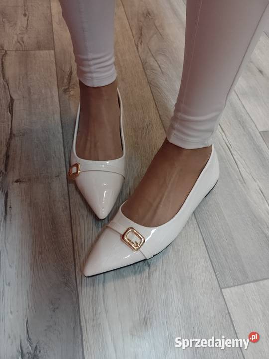 4142 Kremowe baleriny wieczorowe NOWE Kraków