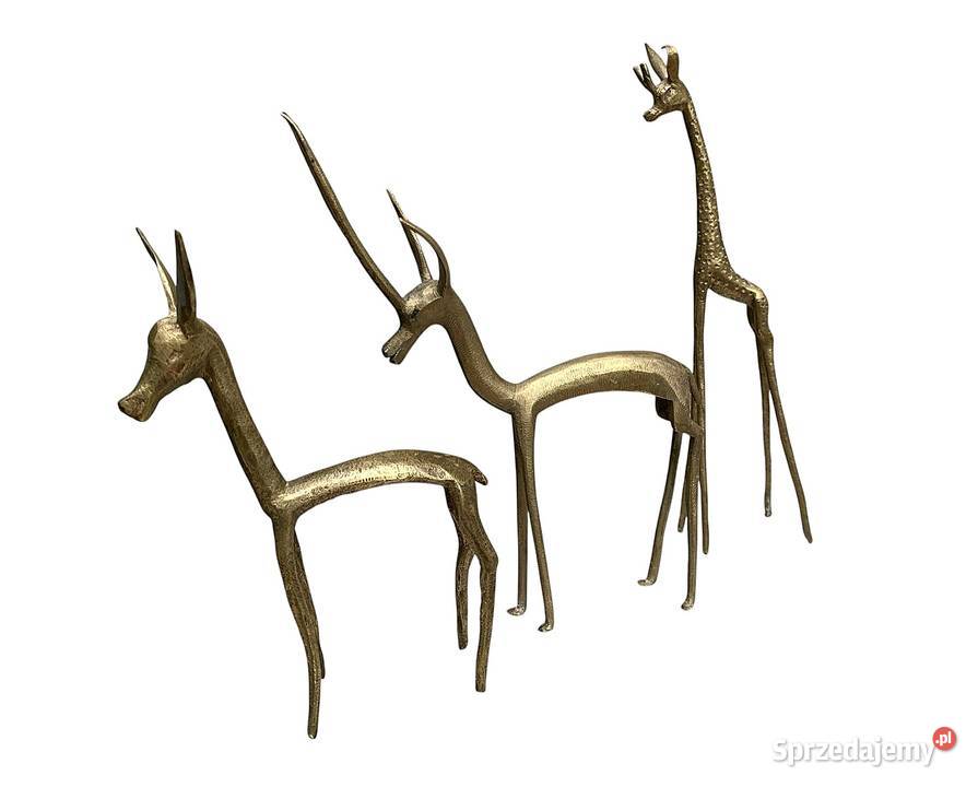 Zestaw figurek mosiężnych retro vintage