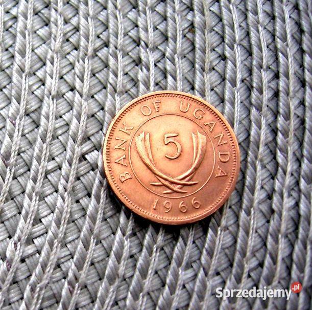 Uganda 5 Cent 1966r Ładna