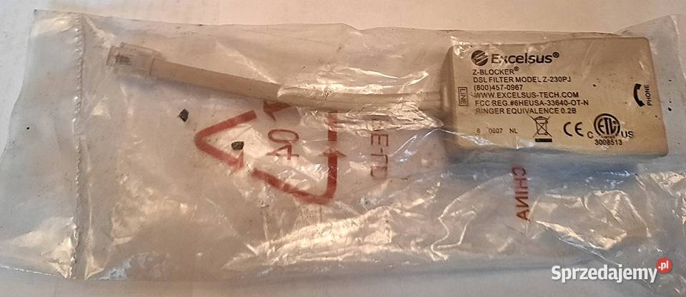 Filtr do modemu Excelsus DSL typ Z230PJ wielkopolskie