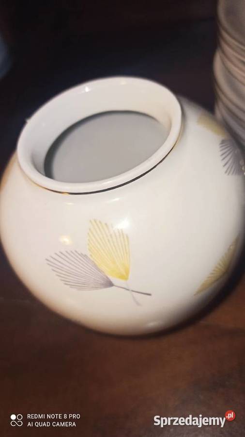 Wazonik sygnowany Schlottenhof Ecru pomorskie Gdańsk