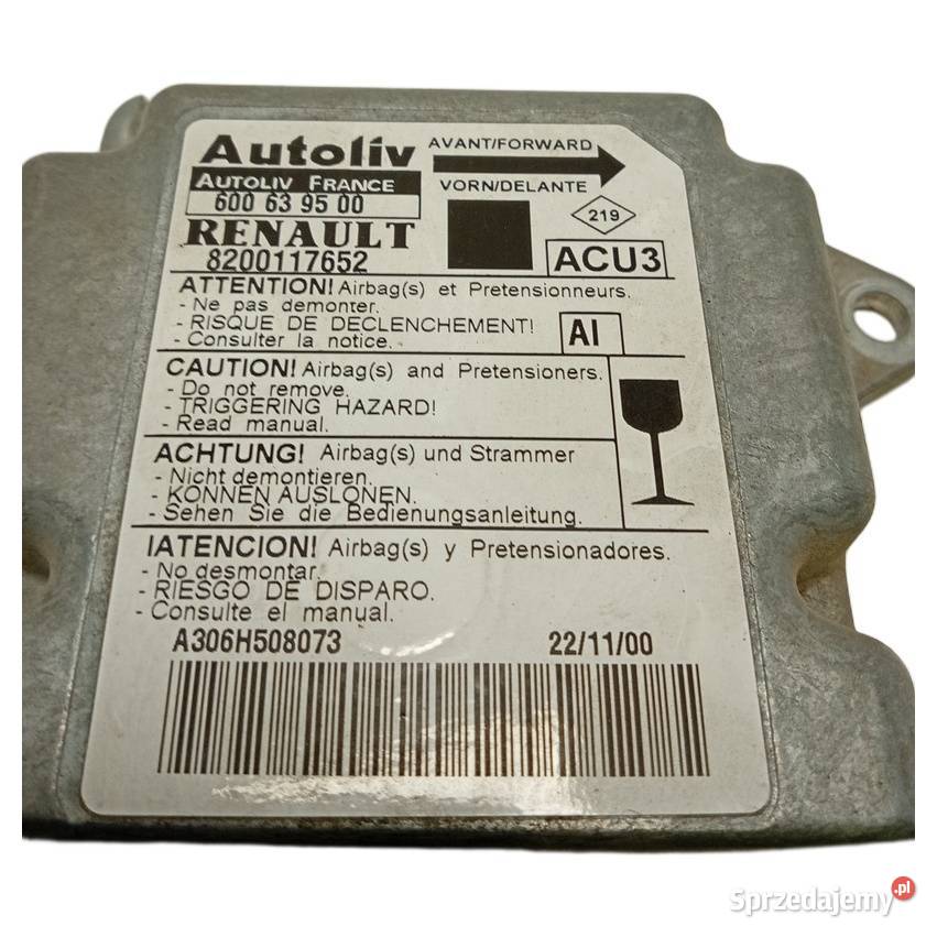 Sterownik poduszek airbag Renault 8200117652