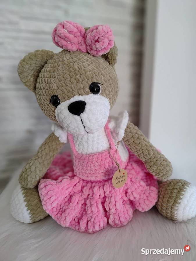 Miś ręcznie robiony handmade DOSTĘPNY RĘKI Rękodzieło Myszków