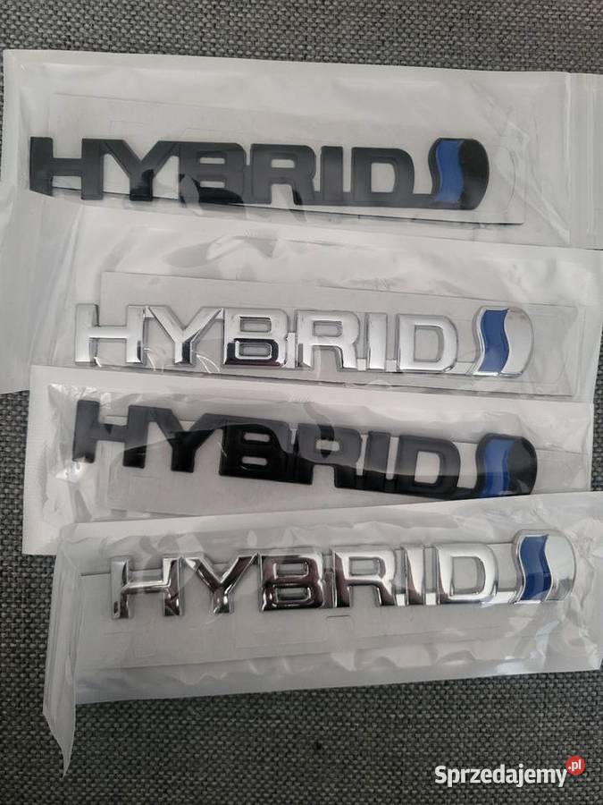 Znaczek napis Logo emblemat Hybrid Nowy Metal śląskie Gliwice