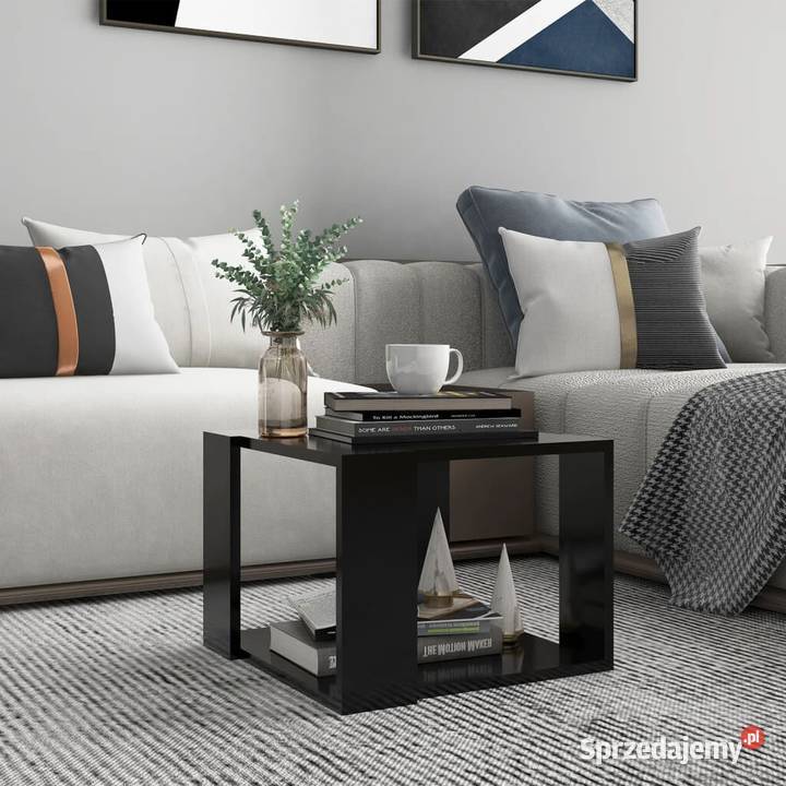 vidaXL Stolik kawowy czarny 40x40x30 SKU806311
