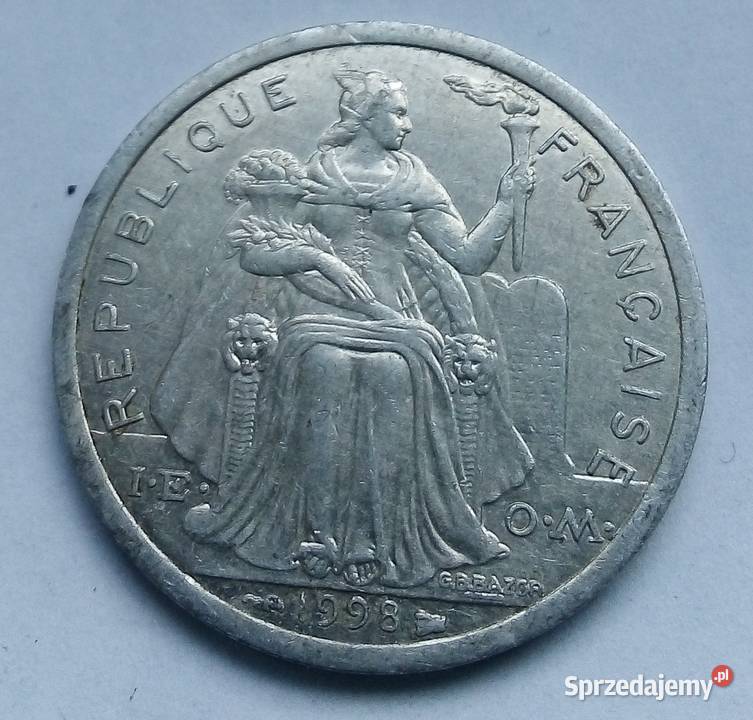 NOWA KALEDONIA2 FRANCS1998 r Legionowo