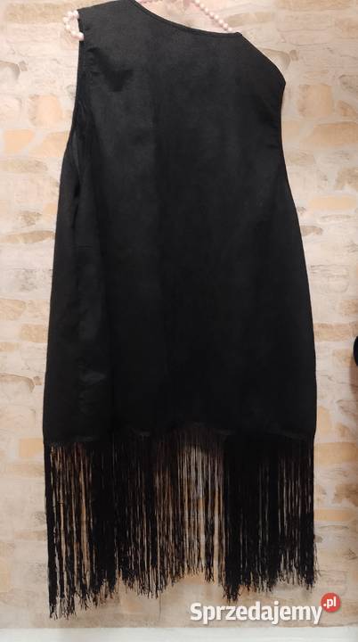 3XL4XL 4648 Ekskluzywna czarna kamizelka Kraków