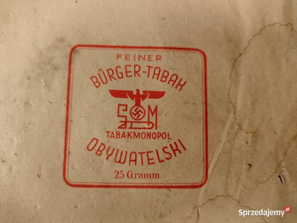 Lata 40 Generalna Gubernia Tabak Monopol Cieszyn