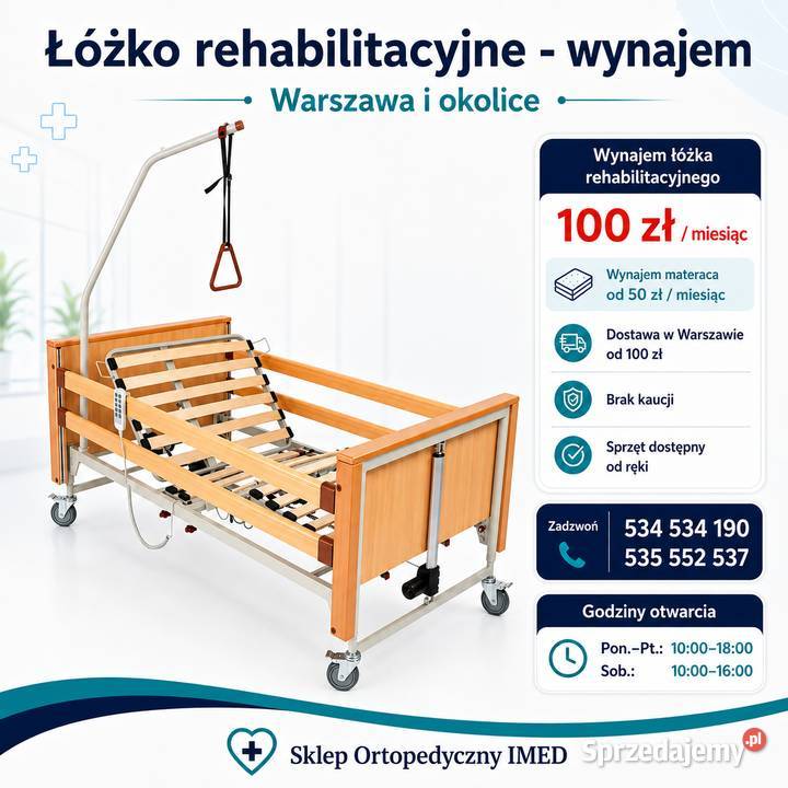 Wynajem łóżek rehabilitacyjnych Warszawa