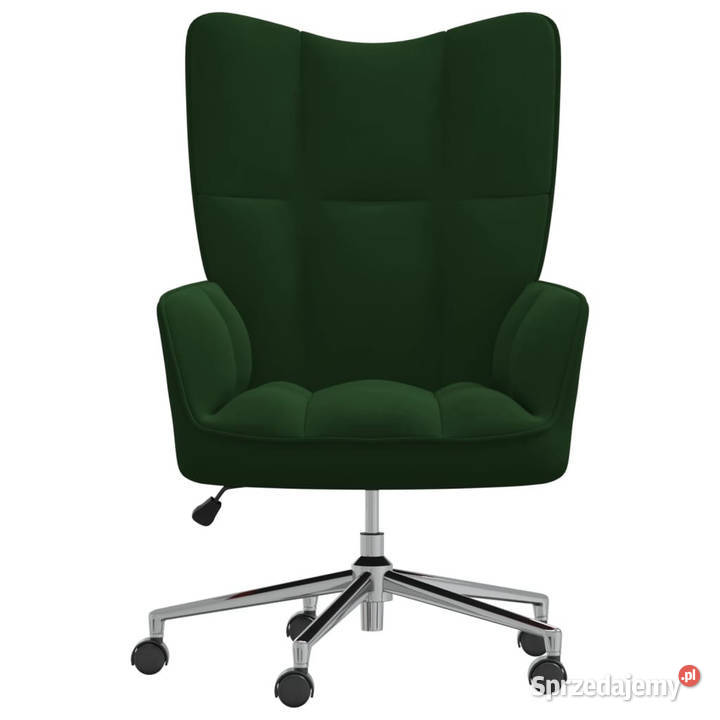 Fotel ciemnozielony obity aksamitem WM328163 mazowieckie Warszawa sprzedam