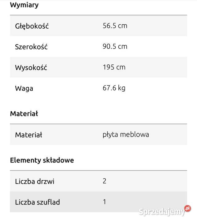 Szafa 90 białadąb wotan kujawsko-pomorskie