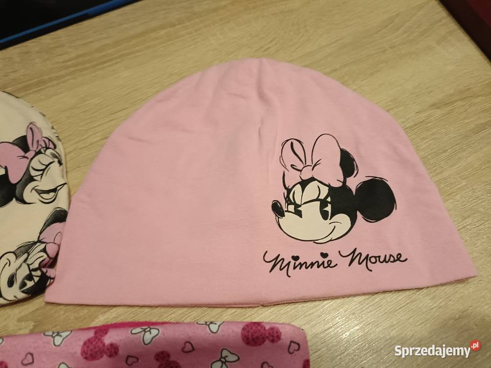Zestaw 2 czapki plus komin Myszka Minnie 52 dziewczynka