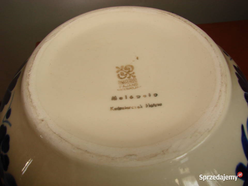 Włocławek fajansowa waza PRL Pruszcz Gdański