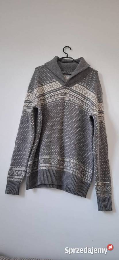 Wełniany męski sweter norweski wzór 36 S Nills Wkładane przez głowę  małopolskie Kraków