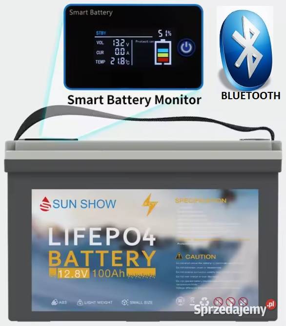Akumulator bateria LiFePO4 100Ah wyświetlacz Brzozów