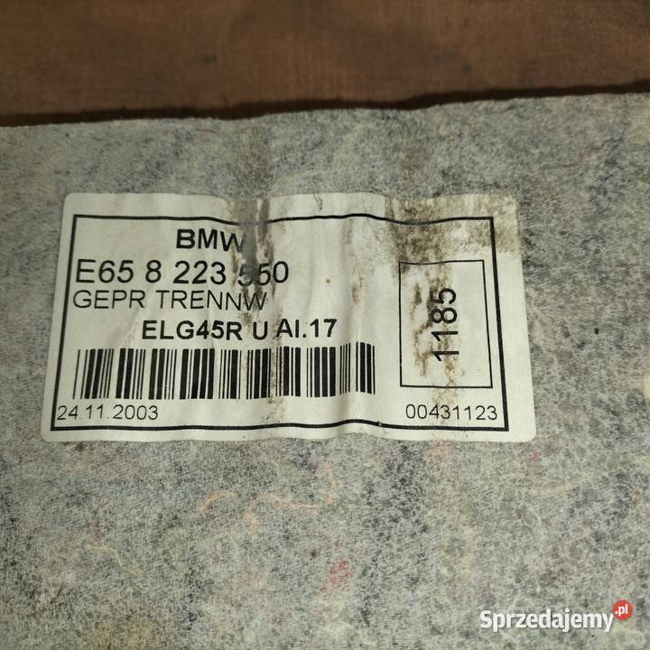 Tapicerka ściany bagażnika BMW E65 E66 osobowe Poręba