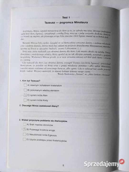 TESTY ĆWICZENIA gimnazjum CZĘŚĆ HUMANISTYCZNA podlaskie Hajnówka