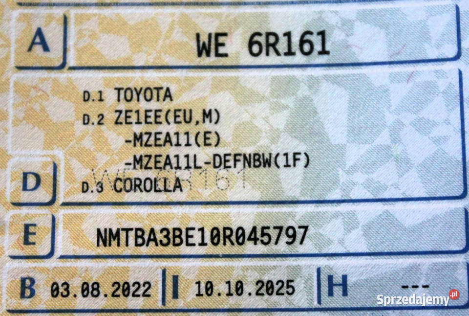 Toyota Corolla Comfort SalonPL FV23 Kamera LED kamera cofania Corolla Sokołów