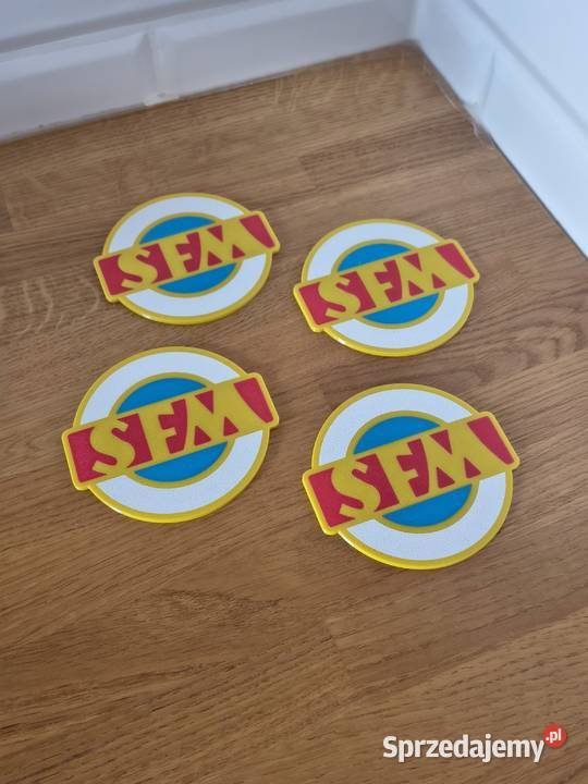Zestaw 4 podkładek pod szklanki z logo SFM Junak Kraków