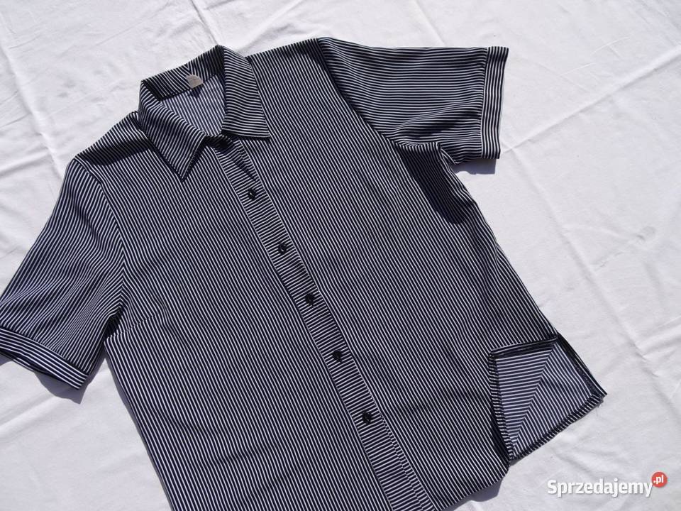 Elegancka koszula czarno biała Paski 40 42 Nowy Sącz